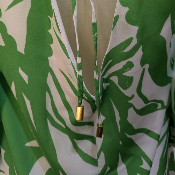 LILLY PULITZER for Target Boom Boom Shift Dress Tropical Leaves Green Sz Small - Picture 5 of 10